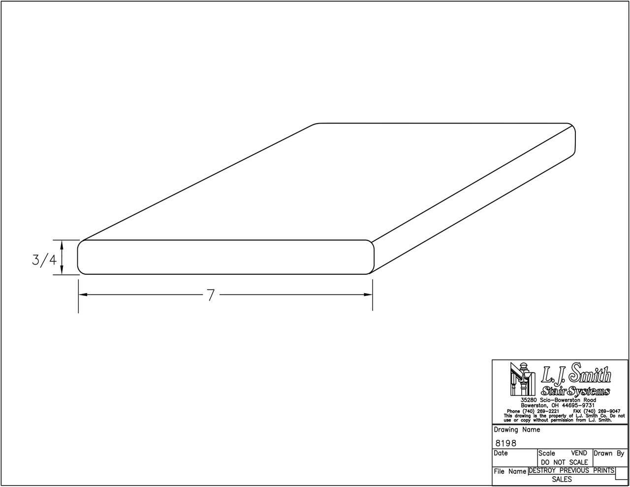 8198-WC — 7" Wide Wall Cap