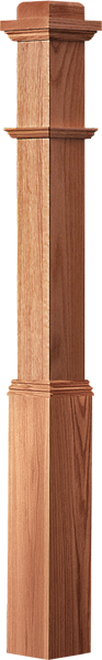 LJ-4175 — Traditional Box Newel  4-1/2" Square x 56"