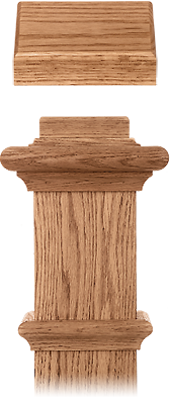 LJ-9300 - Flat Top Plate for 4-1/4" King Box Newels
