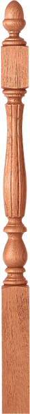 LJF-39XX - Bristol Fluted Acorn Top Newel - 3-1/4" Square