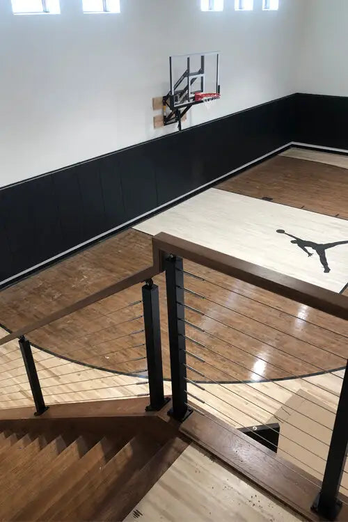 Industrial Stair System Helps Create Slam Dunk Indoor Sports Court