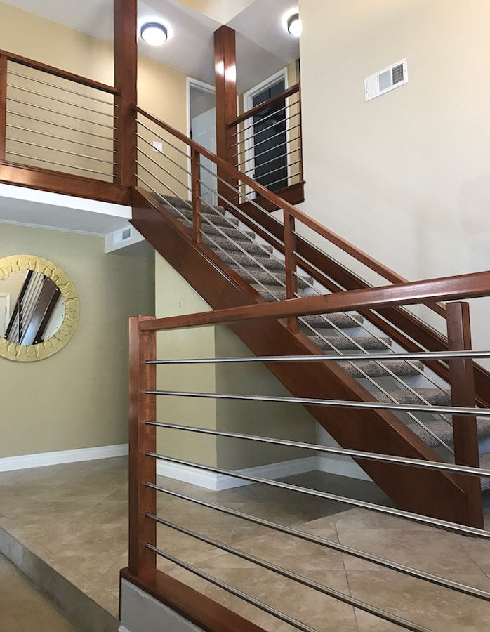 Balustrade - Modern Linear - Stainless Steel Hollow Tube Systems - StairPartsNow.com