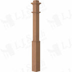 3091 - Plain Panel Traditional Box Newel 4-1/2" Square x 55"
