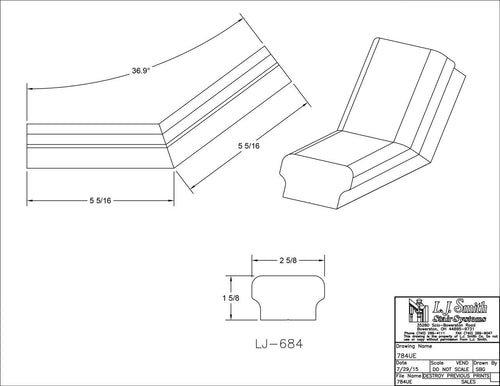 784UE - Upeasing for LJ Linear Handrail System