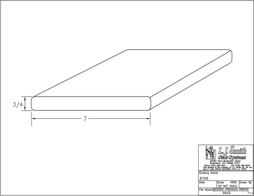 8198-WC  — 7" Wide Wall Cap