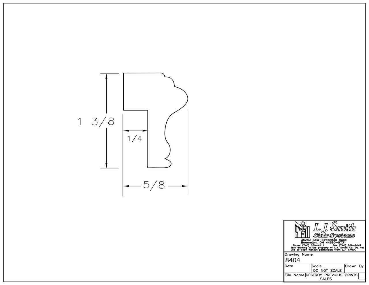 8404 —  Rabbet Panel Moulding