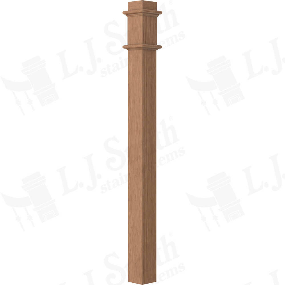 962-48 - Solid Wood Box Newel - 3-1/2" Square x 48"