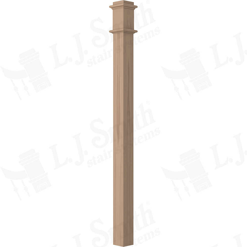 963- 56 - Solid Wood Box Newel - 3-1/2" Square x 56"