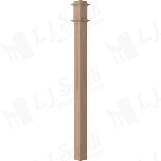 963- 56 - Solid Wood Box Newel - 3-1/2" Square x 56"