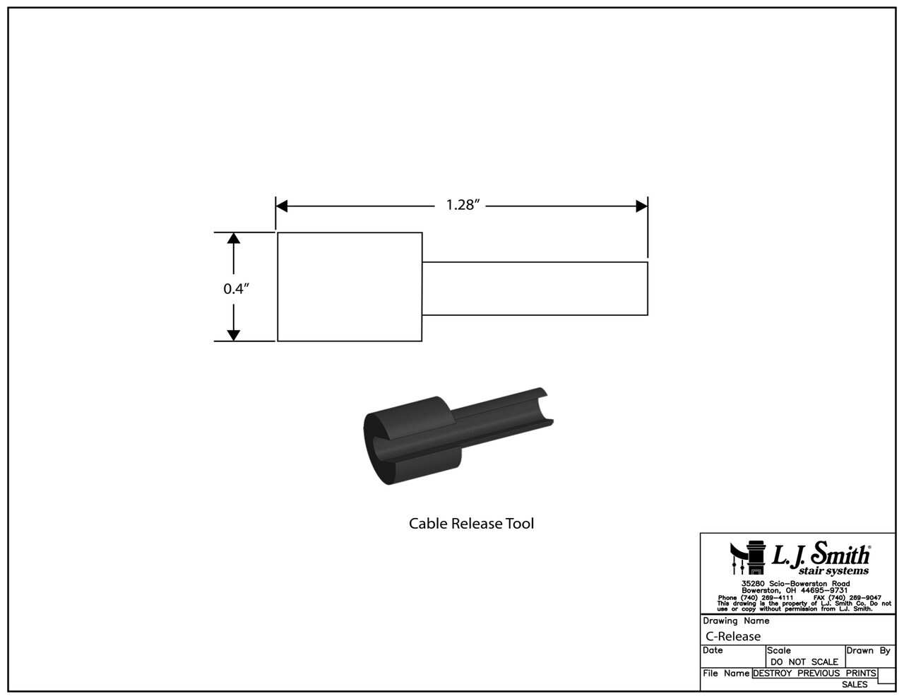 C-RELEASE - Cable Release Tool - StairPartsNow.com