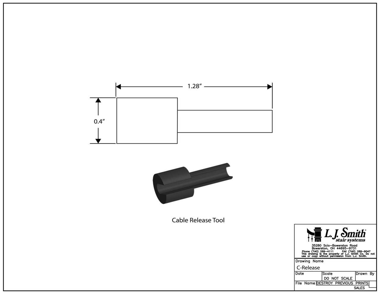 C-RELEASE - Cable Release Tool - StairPartsNow.com