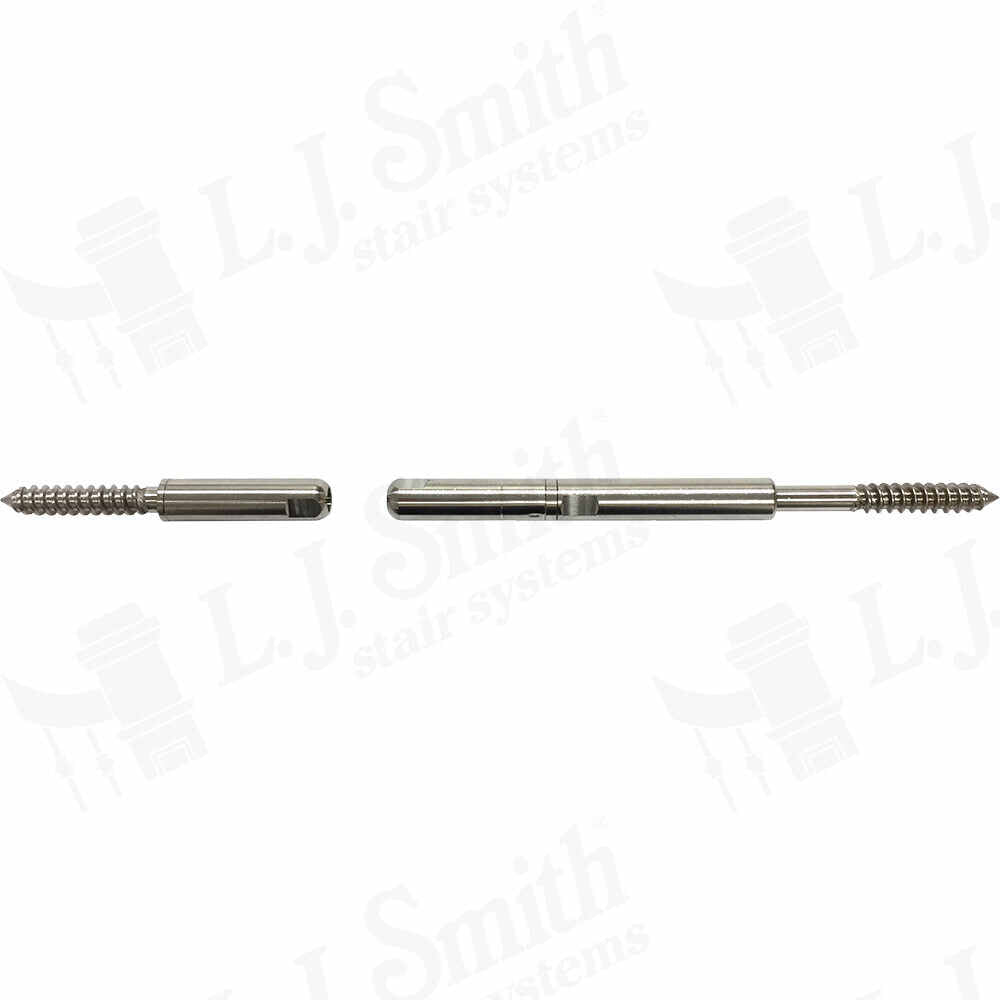 CL-WDFTGS-SS - Wood Level Newel Run Fixed/Tensioner Pair - StairPartsNow.com