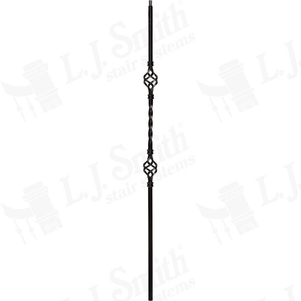 LI-2BASK44 — Double Basket Baluster (1/2" Square Solid)