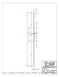 LIH-HOL14044 — Hammered Face Single Knuckle Baluster (1/2" Square Hollow)