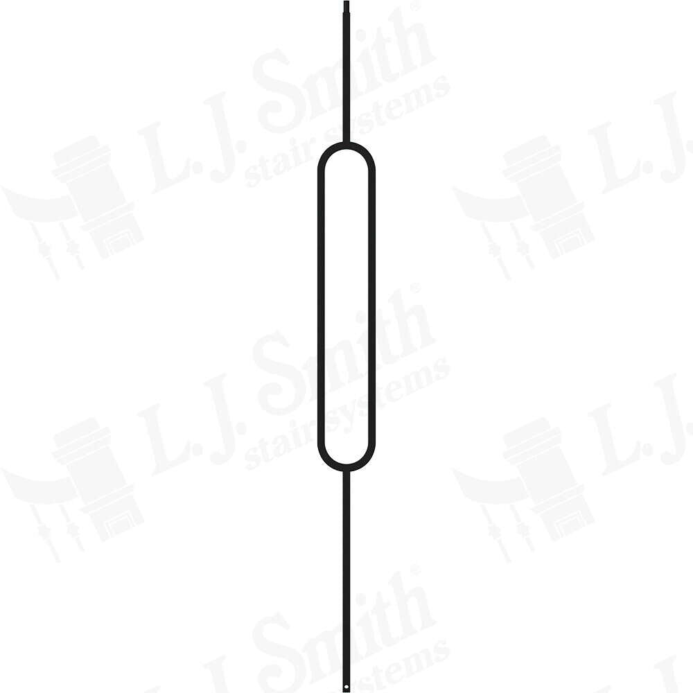 LIH-HOL166244 — Contempo Series Oval Window Baluster (1/2" Square Hollow)