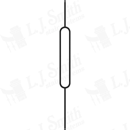 LIH-HOL166244 — Contempo Series Oval Window Baluster (1/2" Square Hollow)