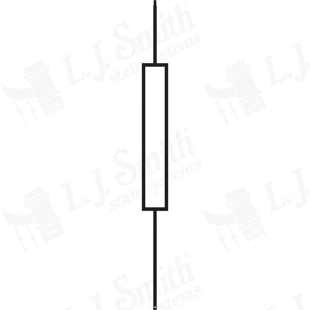 LIH-HOL166344 — Contempo Series Rectangle Baluster (1/2" Square Hollow)