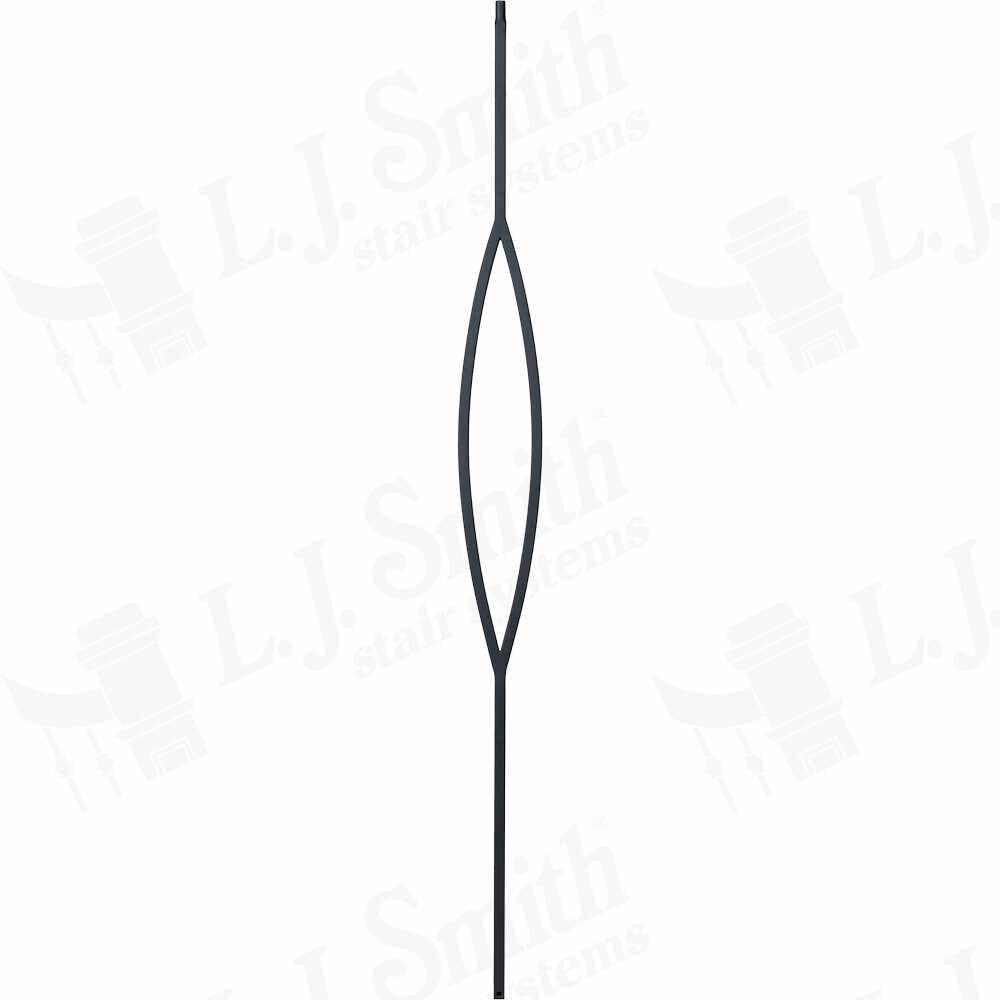 LIH-HOL166744 — Contempo Series Square Elliptical Window Baluster (1/2" Square Hollow)