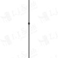 LIH-HOL1KNUC44 — Single Knuckle Iron Baluster (1/2" Square Hollow)