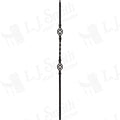 LIH-HOL2BASK44 — Double Basket Iron Baluster (1/2" Square Hollow)