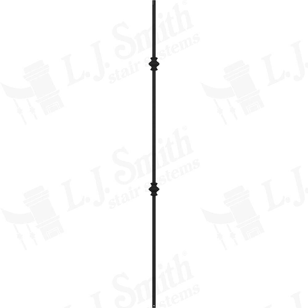 LIH-HOL2KNUC44 — Double Knuckle Iron Baluster (1/2" Square Hollow)