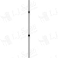 LIH-HOL2KNUC44 — Double Knuckle Iron Baluster (1/2" Square Hollow)