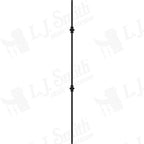 LIH-HOL2KNUC44 — Double Knuckle Iron Baluster (1/2" Square Hollow)