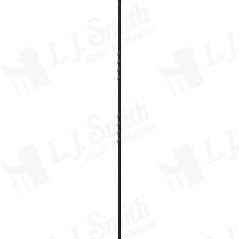 LIH-HOL2TW44 — Double Twist Iron Baluster (1/2" Square Hollow)