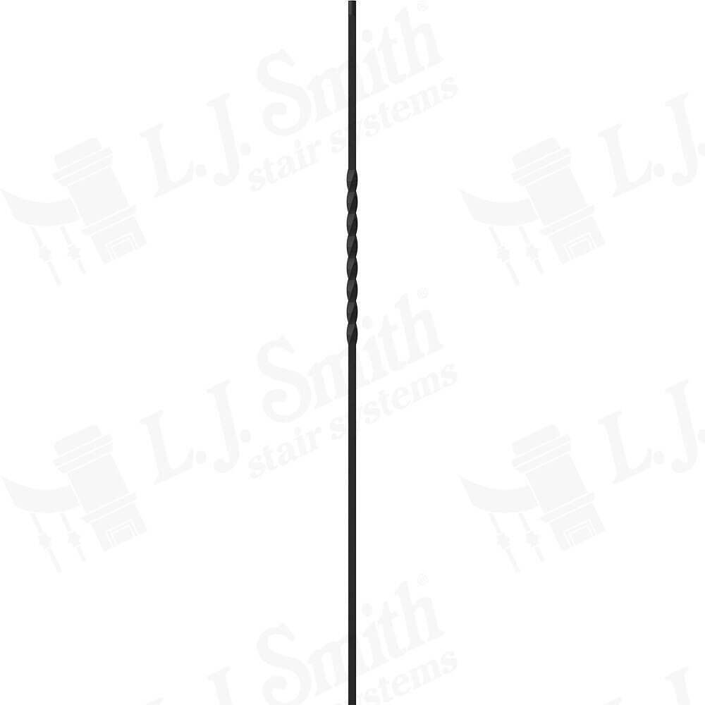 LIH-KW1TW44 - Kneewall Single Twist 44" Iron Baluster (1/2" Square Hollow)