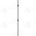 LIH-KW2KNUC44 - Kneewall Double Knuckle 44" Iron Baluster (1/2" Square Hollow)