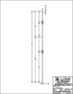 LIH-KW2KNUC44 - Kneewall Double Knuckle 44" Iron Baluster (1/2" Square Hollow)
