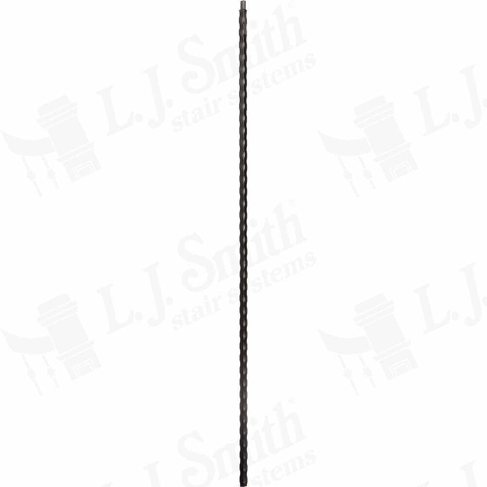 LIH-KW9044 - Hammed Edge  Plain 44" Iron Baluster (1/2" Square Hollow)