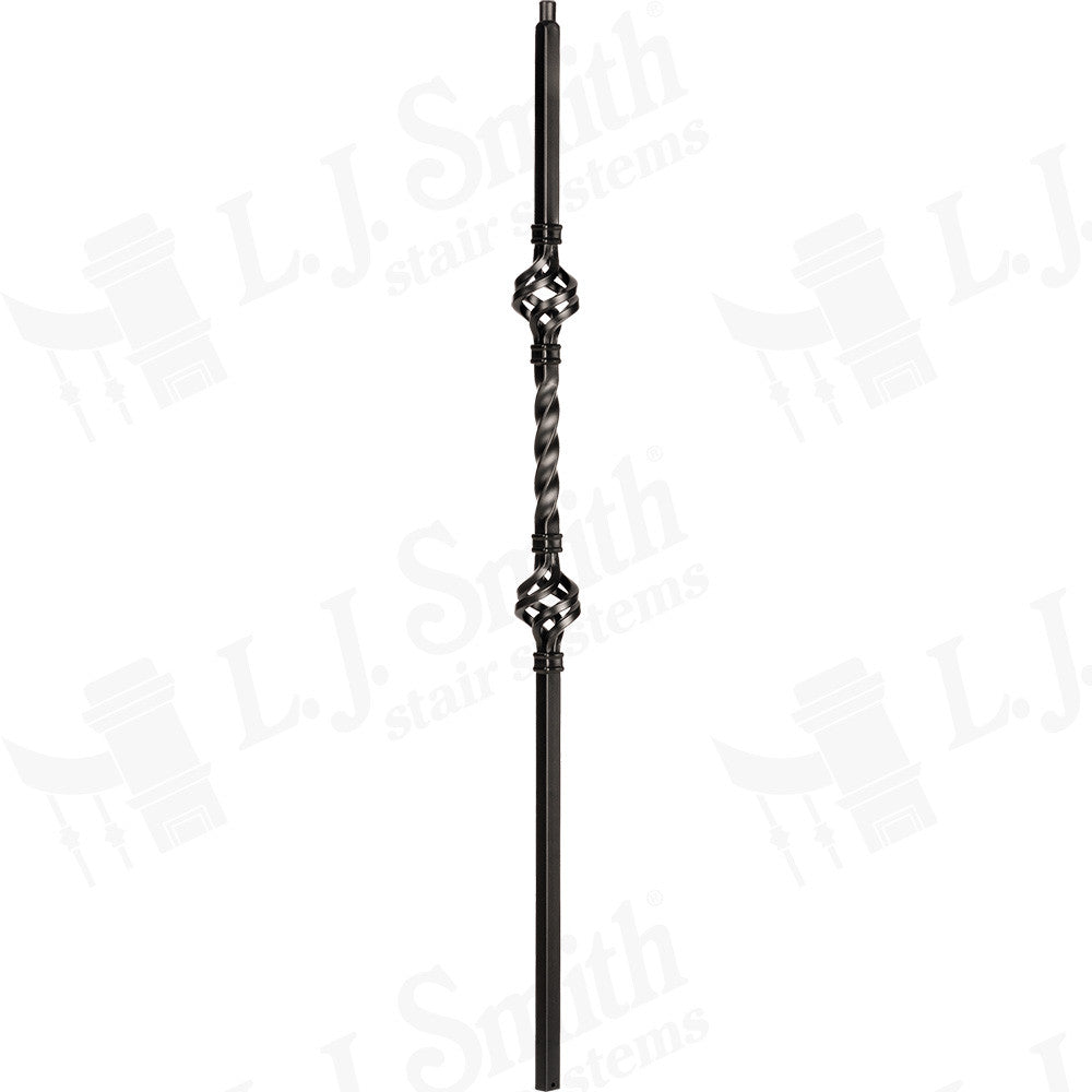 LIH-MG2BASK44 — Mega Double Basket Baluster (3/4" Square Hollow)