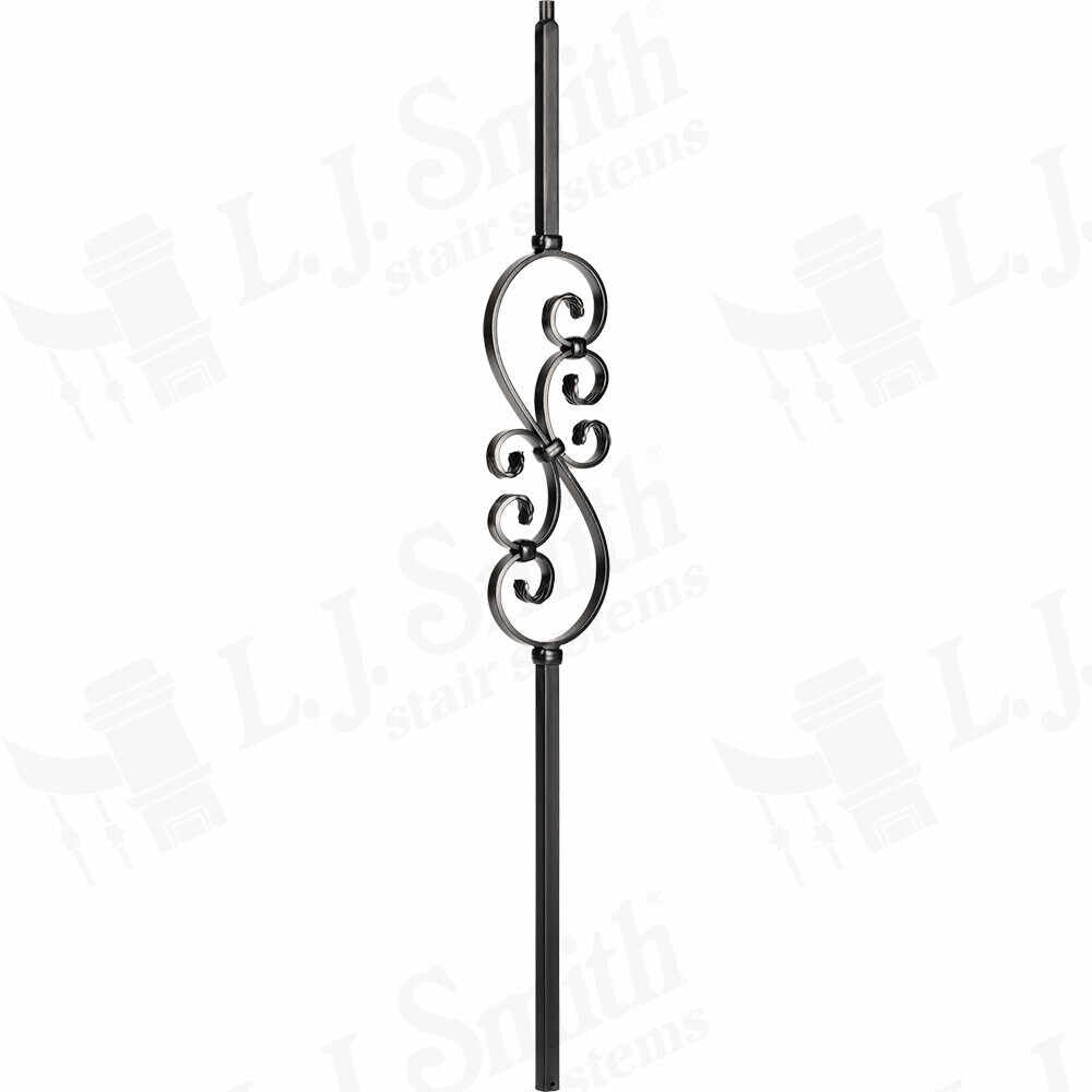 LIH-MG50144 — Mega Small Scroll Baluster (3/4" Square Hollow)