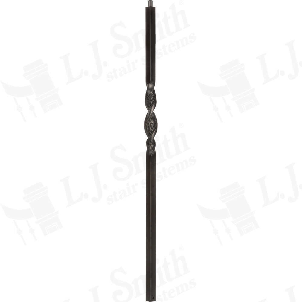 LIH-NWLRIB48 - Single Ribbon 1-3/16" Square Hollow Iron Newel