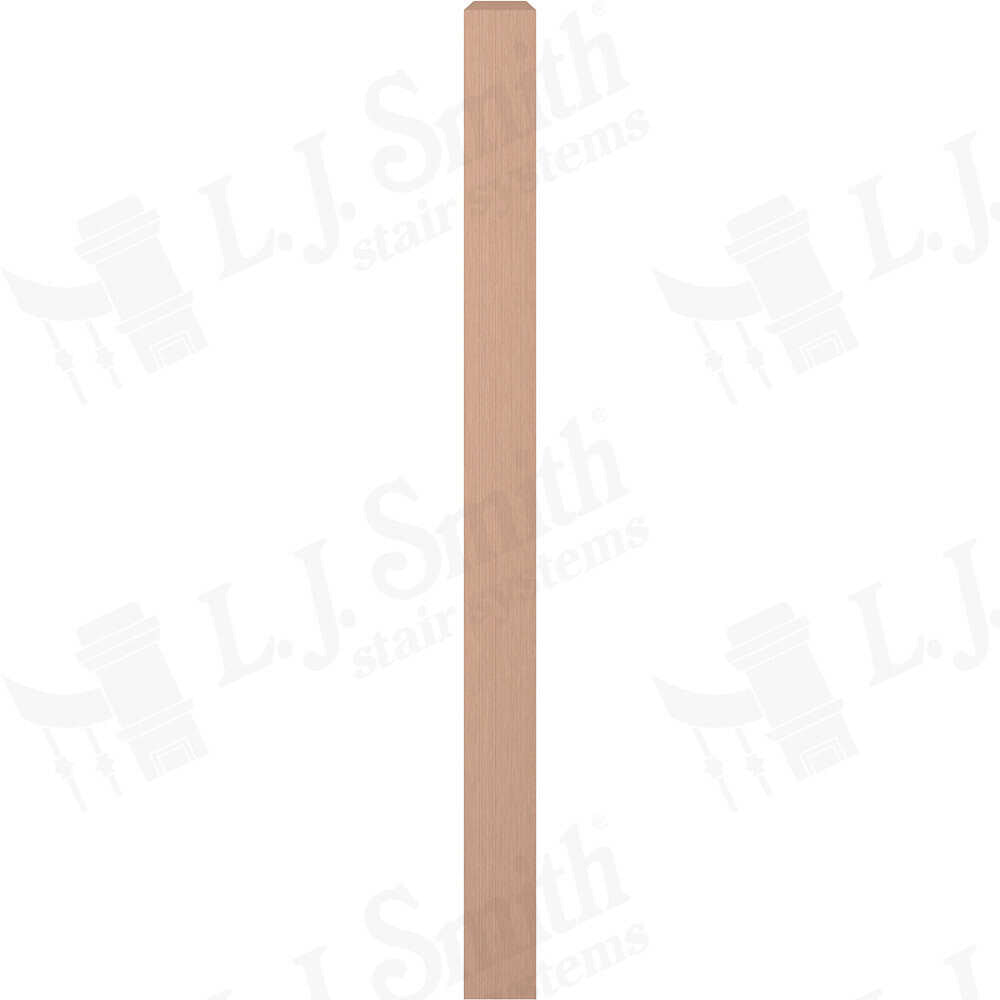 LJ-4000/4001 - Solid Craftsman Newel Post 3-1/2" Square w/ Chamfered Top