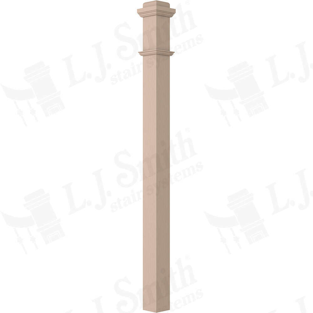 LJ-4075 — Traditional Box Newel  3-1/2" Square x 56"