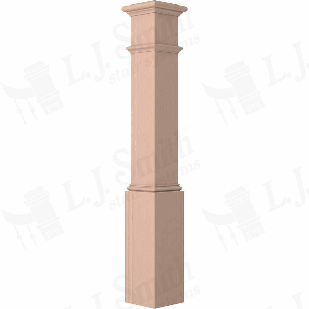 LJ-4092 - Plain Panel Starting Box Newel 7-1/2" Square x 53-1/2"