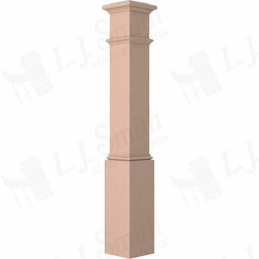 LJ-4092 - Plain Panel Starting Box Newel 7-1/2" Square x 53-1/2"