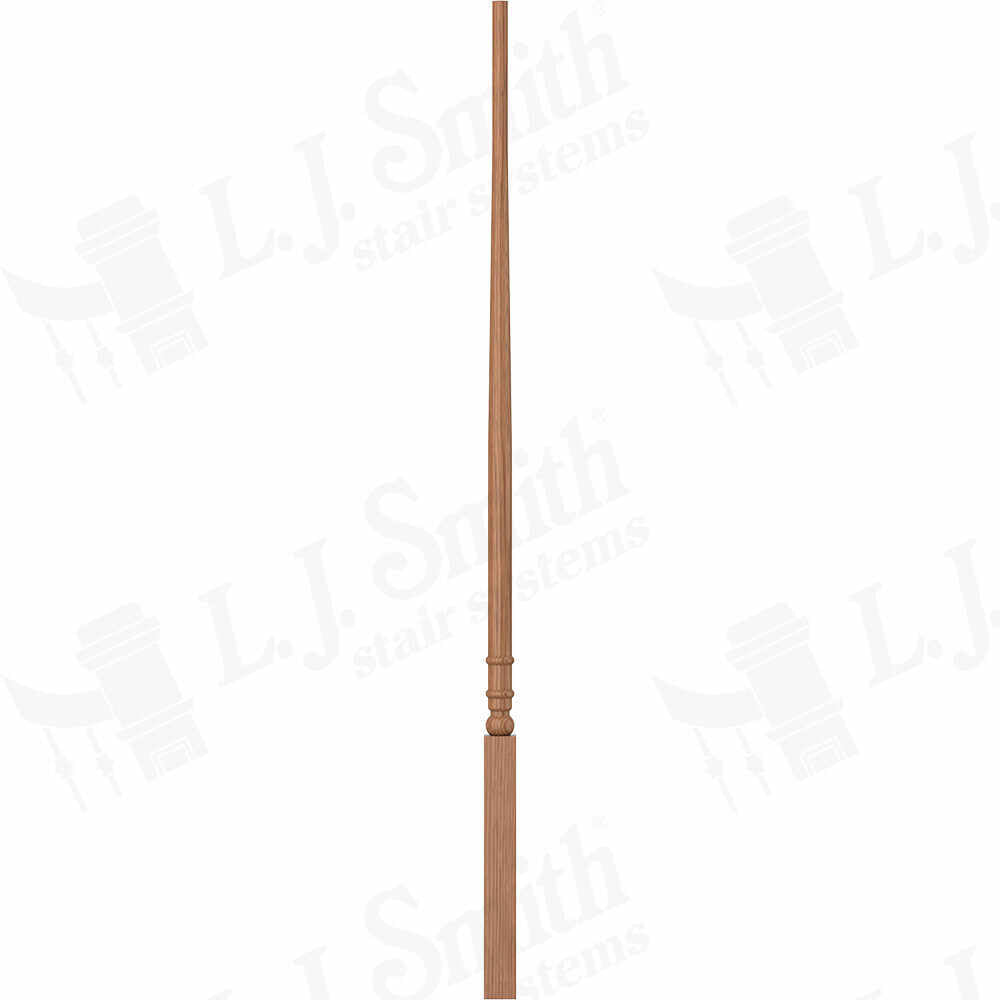 LJ-5035 — Cornerstone Pin Top Baluster - 1-1/4" Square - Graduating Bottom Block