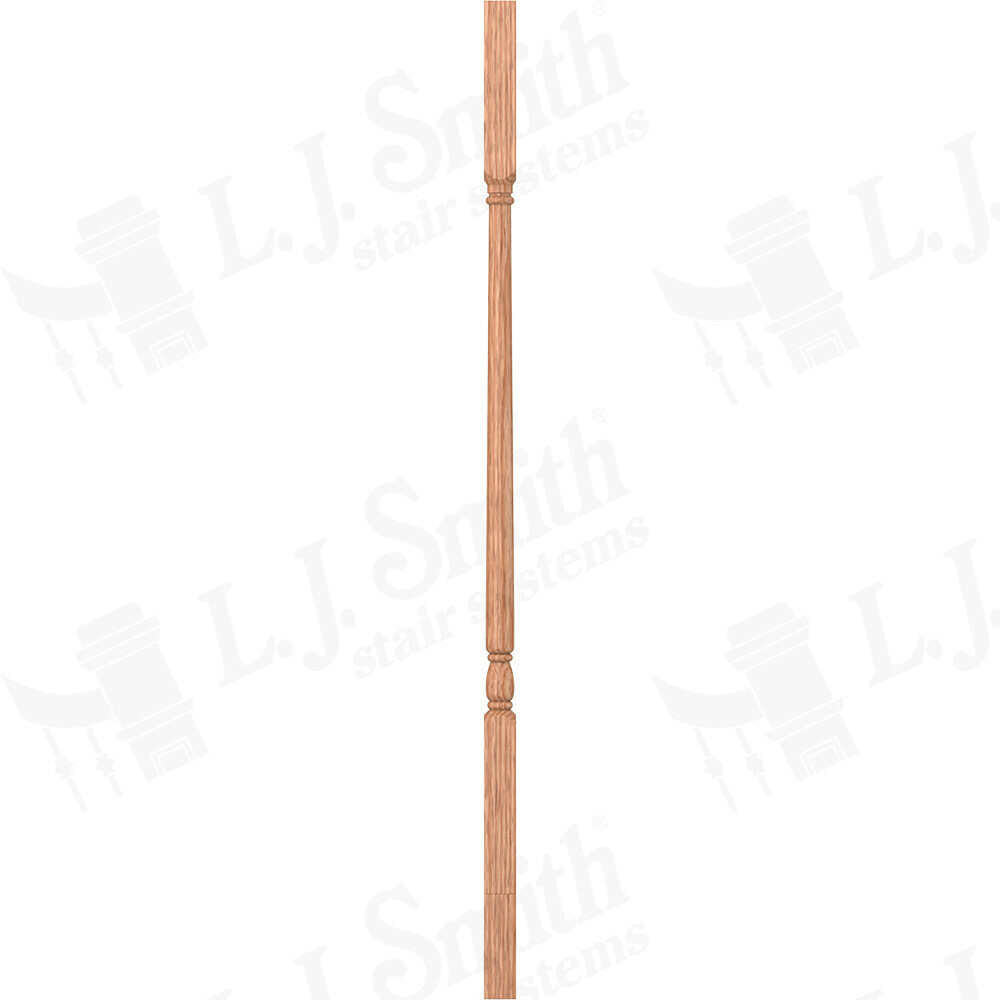 LJ-5141 Cornerstone Square 1-1/4" Block Top Baluster - Fixed Turning Length