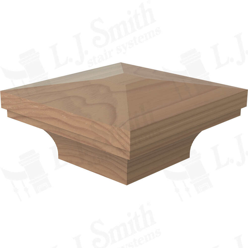 LJ-9011 — Box Newel Cap for 3" Newels