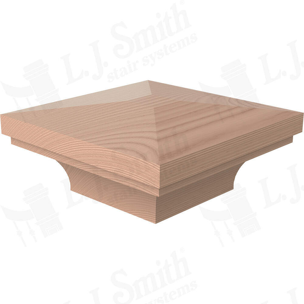 LJ-9012 — Box Newel Cap for 3-1/2" Newels