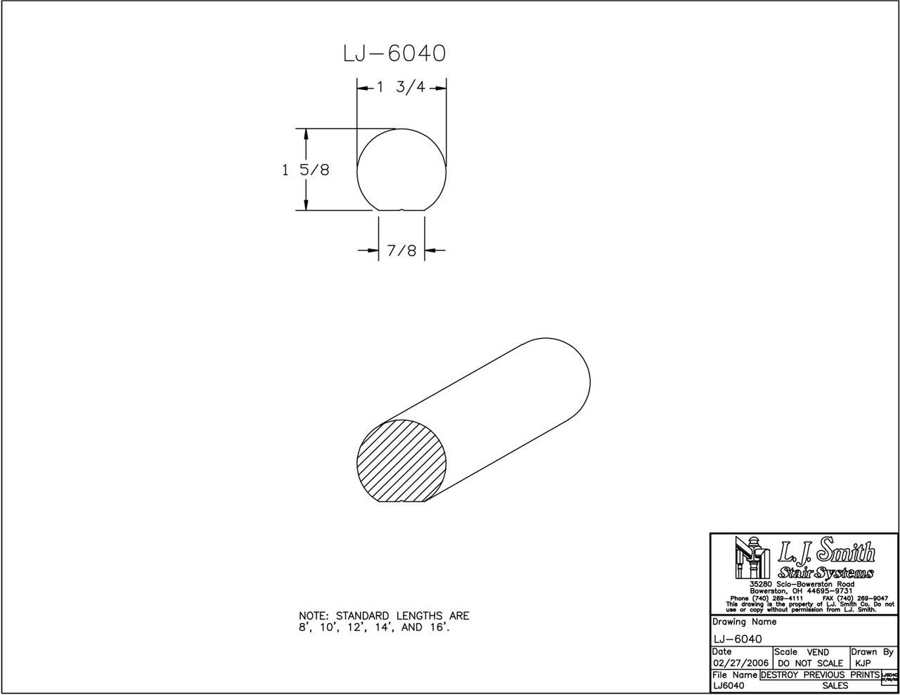 LJ-6040C — Solid Wood Wall Rail