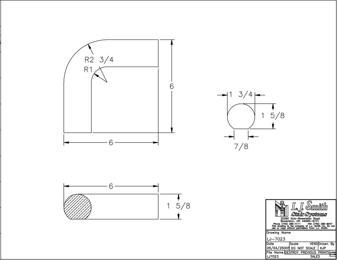 LJ-7023 — Quarterturn for LJ-6040