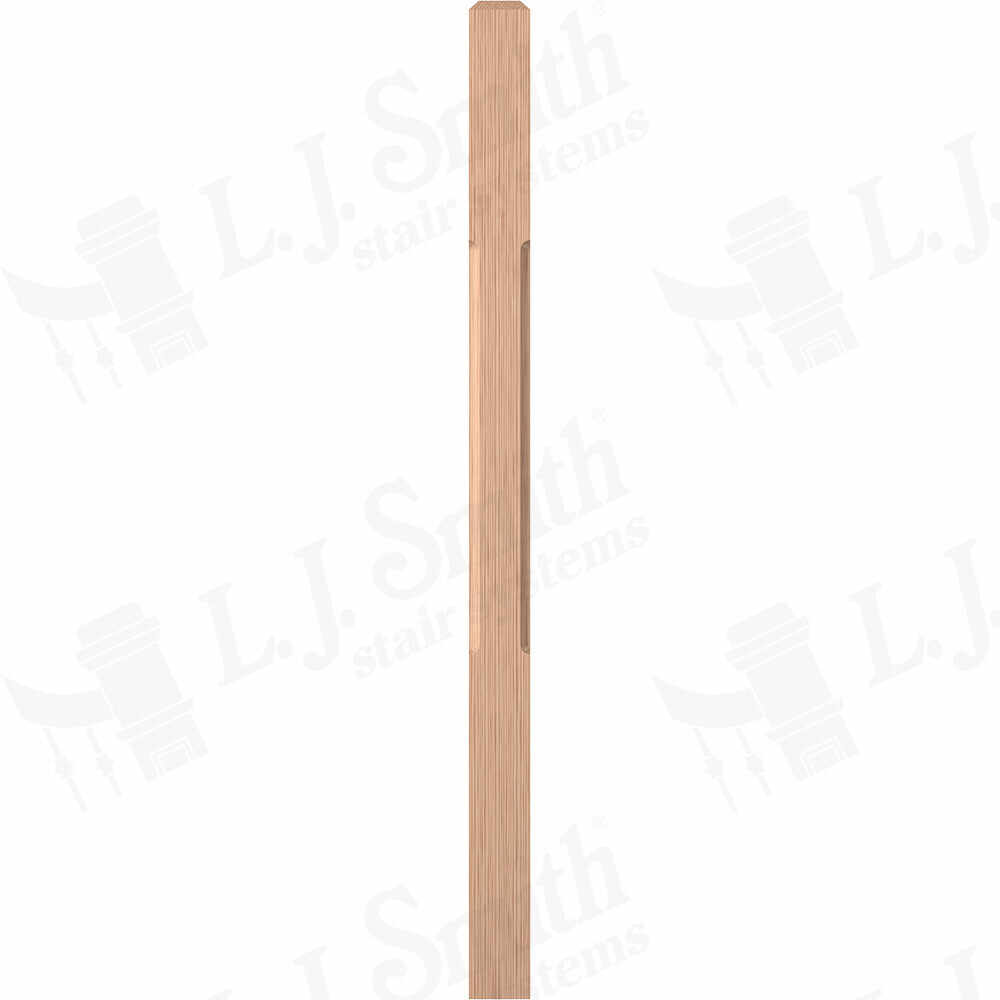 LJC-4110/4111 - Solid Chamfered Edge Craftsman Newel - 3" Square w/ Chamfered Top