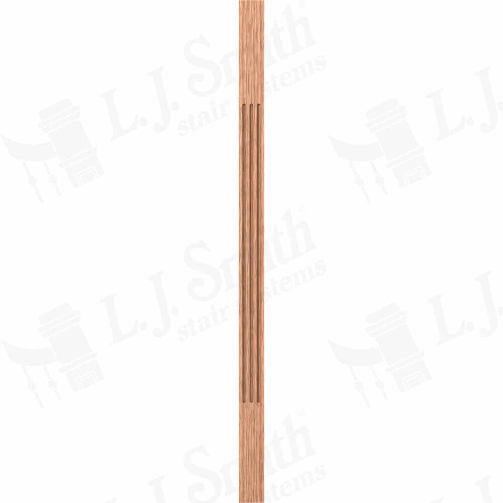 LJF-5360 — Solid Fluted Craftsman Wood Baluster - 1-3/4" Square