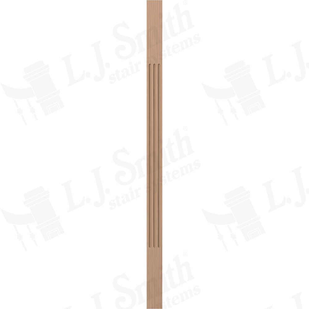 LJF-5360 — Solid Fluted Craftsman Wood Baluster - 1-3/4" Square