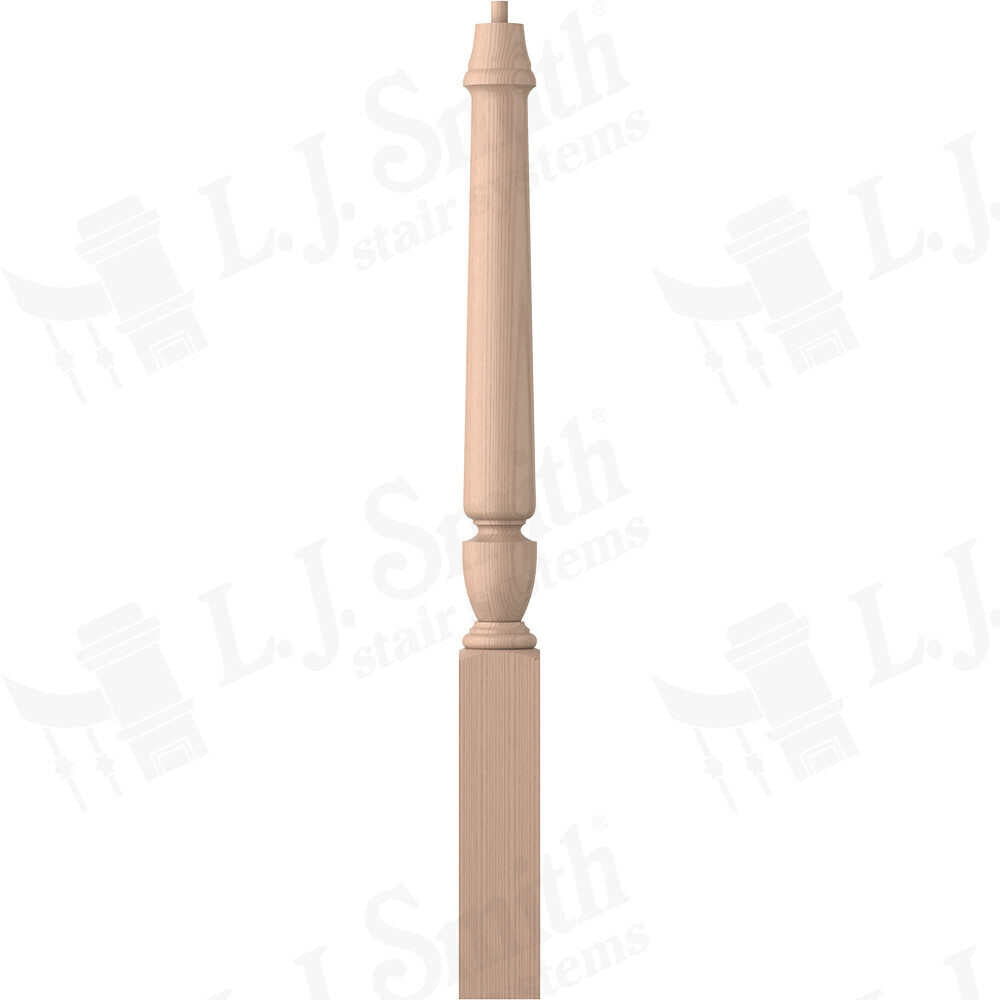 LJP-3010-44 - Regent Pin Top Newel - 3-1/2" Square x 44"