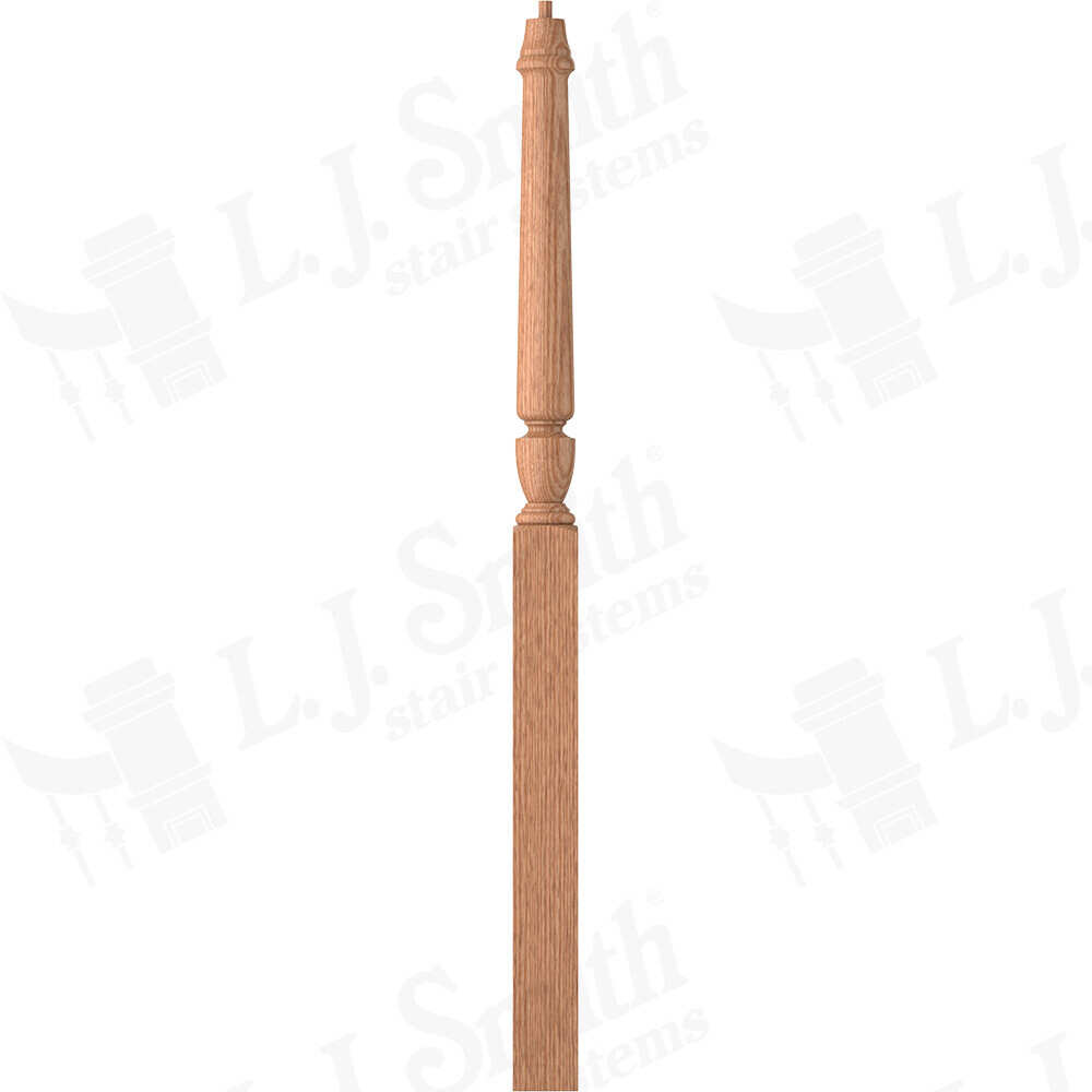 LJP-3015-58 - Regent Pin Top Newel - 3-1/2" Square x 58"